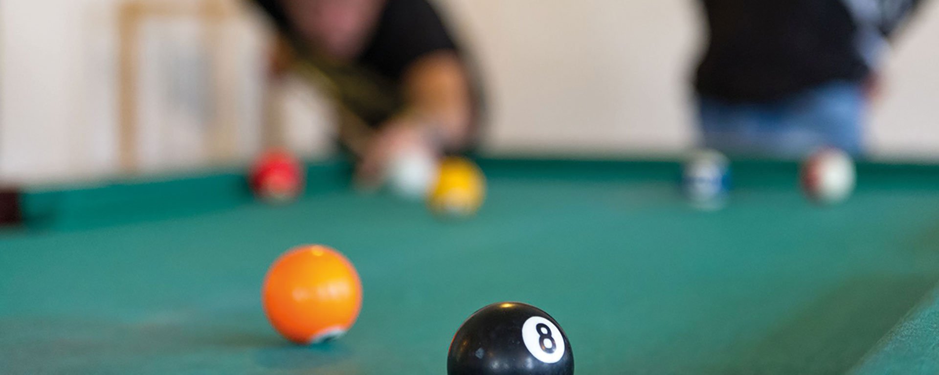 Nahaufnahme: eine Billiard-Szene